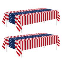 Toalha de Mesa Descartável Patriótica Childom 137x274 cm Pacote com 2