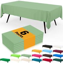 Toalha de mesa descartável Smiry, pacote com 6, 137x274cm, impermeável Toalha de mesa descartável Smiry, pacote com 6, 137x274cm, impermeável