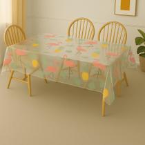 Toalha De Mesa Diamante Flamingo Pronta Peça Pronta 1,38x3,00m Vinil