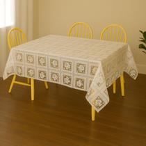 Toalha De Mesa Diamante Rendada Flor Transparente Rolo 1,40x50m Vinil PVC