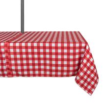 Toalha de mesa DII Red Check resistente a manchas à prova d'água 152x213cm Toalha de mesa DII Red Check resistente a manchas à prova d'água 152x213cm