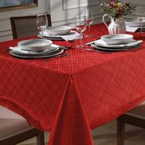 Toalha De Mesa Dohler 1,60x 2,70 Jacquard liso - Vermelho