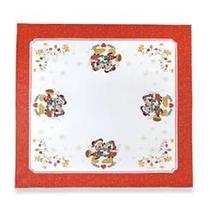 Toalha de Mesa Döhler Clean Renova Estampa Digital Licenciado 78x78 Mickey Minnie 15D Natal