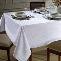 Toalha de Mesa Dohler Quadrada 4 Lugares 140x140cm Jacquard Requinte II TJ-5795 Branco