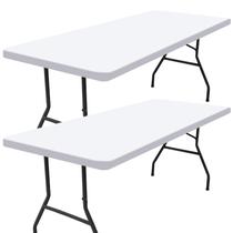 Toalha de mesa elástica impermeável Smiry, pacote com 2 unidades, 180x75cm, branca