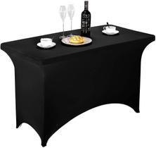 Toalha de Mesa Elástica Wokex Spandex Preta - 6 Pés (2 Unidades)