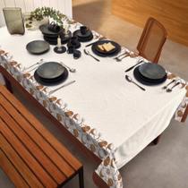 Toalha de Mesa Elegance Retangular 8 Lugares 1,40m x 2,60m Cocos Teka