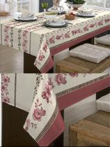 Toalha de mesa elegante de 6 lugares grossa para varandas e mesas residenciais