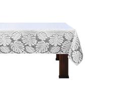 Toalha de Mesa em Renda Retangular Floral Costela de Adão 2,40x1,50 8 lugares Beija Flor