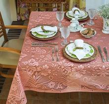 Toalha de Mesa em Renda Salmão Realeza 1,50mx2,10m Lepper