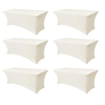 Toalha de mesa Enjoyidea, 8 pés, retangular, elastano, pacote com 6