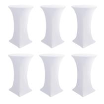 Toalha de Mesa Enjoyidea Kit com 6 Unidades Branca em Spandex 81x109 cm Toalha de Mesa Enjoyidea Kit com 6 Unidades Branca em Spandex 81x109 cm