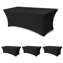 Toalha de mesa Enjoyidea Spandex para mesas retangulares de 8 pés, pacote com 4