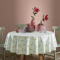 Toalha de Mesa Erica Floral Redonda 160cm Clean Verde Dohler Toalha de Mesa Erica Floral Redonda 160cm Clean Verde Dohler