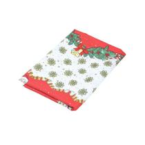 Toalha de Mesa Estampada Brilhare 1 Peça 2,00m x 1,45m 6 Lugares 100% Poliéster Tecido Oxford Natal - Estampa 1 Branco