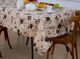 Toalha de Mesa Estampada Café