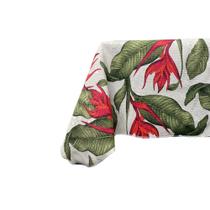 Toalha De Mesa Estampada Floral 6 e 8 Lugares