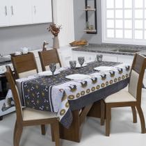 Toalha De Mesa Estampada Oxford Retangular 6 Lugares 2,20 X 1,40