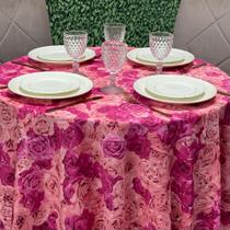 Toalha de Mesa Estampado Floral Rosas