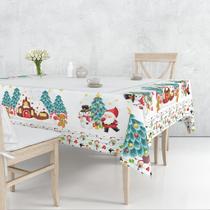 Toalha De Mesa estampas Natalinas exclusivas 6 Lugares Retangular 2,20x1,50m decoração de natal