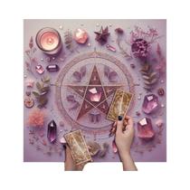 Toalha De Mesa Estilo Boêmio Impermeável Com Nó Mágico E Totem Pentagrama Para Cerimônia De Tarô E Toalha De Mesa Estilo Boêmio Impermeável Com Nó Mágico E Totem Pentagrama Para Cerimônia De Tarô E