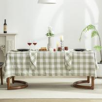 Toalha de mesa EVERLY 100% linho tingido com fios 152x213cm verde sálvia Toalha de mesa EVERLY 100% linho tingido com fios 152x213cm verde sálvia