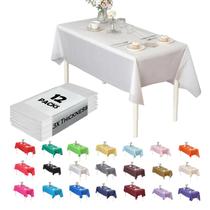 Toalha de mesa Evershine Heavy Duty Plastic, pacote com 12 unidades, 54x108cm, branca