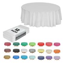 Toalha de mesa Evershine Heavy Duty Plastic redonda 84 branca x12