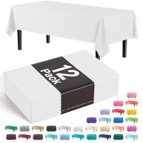 Toalha de mesa Exquisite Premium Plastic 137cm x 274cm branca x12 Toalha de mesa Exquisite Premium Plastic 137cm x 274cm branca x12