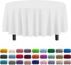 Toalha de mesa Exquisite Premium Plastic 213 cm redonda branca x12