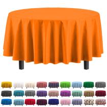 Toalha de mesa Exquisite Premium Plastic 213 cm redonda laranja x12