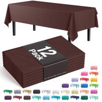 Toalha de mesa Exquisite Premium Plastic 54 cm x 274 cm marrom, pacote com 12