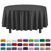 Toalha de mesa Exquisite Premium Plastic 84 cm redonda preta x12