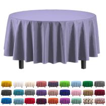 Toalha de mesa Exquisite Premium Plastic 84 polegadas, lavanda redonda x12