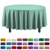 Toalha de mesa Exquisite Premium Plastic 84 polegadas, redonda, menta clara