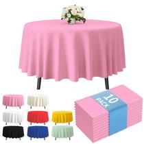Toalha de Mesa Fixwal 10 Unidades 213cm Redonda Descartável Rosa Toalha de Mesa Fixwal 10 Unidades 213cm Redonda Descartável Rosa