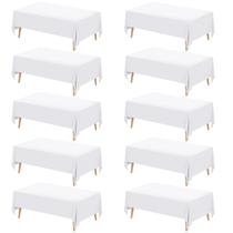 Toalha de mesa Fixwal de poliéster branco para mesa retangular 70x120cm Toalha de mesa Fixwal de poliéster branco para mesa retangular 70x120cm