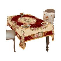 Toalha De Mesa Floral Borgonha Primavera Verão Redonda Retangular Vários Tamanhos Rosas Cor-de-Rosa Toalha De Mesa Floral Borgonha Primavera Verão Redonda Retangular Vários Tamanhos Rosas Cor-de-Rosa