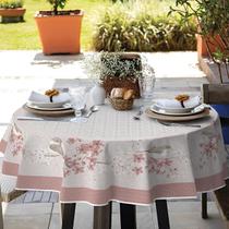 Toalha de Mesa Floral Redonda Algodão 155cm Campos Super Prática Lepper Toalha de Mesa Floral Redonda Algodão 155cm Campos Super Prática Lepper