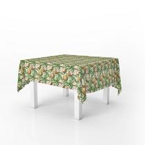Toalha De Mesa Frutas Coco 4 Lugares Quadrada Decorativa
