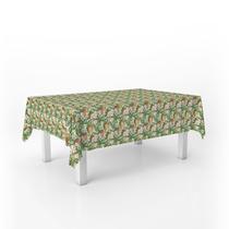 Toalha de Mesa Frutas Coco 6 Lugares Retangular Decorativa