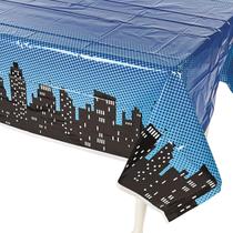 Toalha de mesa Fun Express Superhero Plastic 137cm x 274cm Toalha de mesa Fun Express Superhero Plastic 137cm x 274cm