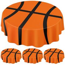 Toalha de mesa Funnymoom Basketball, 84 polegadas, plástico redondo, pacote x4 Toalha de mesa Funnymoom Basketball, 84 polegadas, plástico redondo, pacote x4