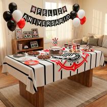 Toalha De Mesa G Decoração Corinthians Festa TNT 1,40x1,03cm Toalha De Mesa G Decoração Corinthians Festa TNT 1,40x1,03cm