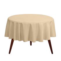 Toalha de mesa Gee Di Moda 70 polegadas bege para mesa redonda de 60-120 cm