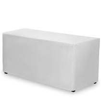 Toalha de mesa Gee Di Moda ajustada em 183 x 76 cm branca para mesa de 6 pés Toalha de mesa Gee Di Moda ajustada em 183 x 76 cm branca para mesa de 6 pés