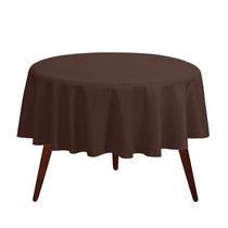 Toalha de mesa Gee Di Moda redonda de 108 polegadas de chocolate para 122-183 cm