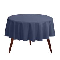 Toalha de mesa Gee Di Moda redonda de 120 polegadas de poliéster azul marinho