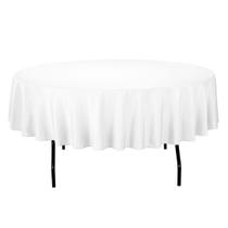 Toalha de mesa Gee Di Moda redonda de 70 polegadas branca para mesa de 60-120 cm