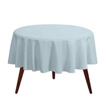 Toalha de mesa Gee Di Moda redonda de 70 polegadas de poliéster azul bebê